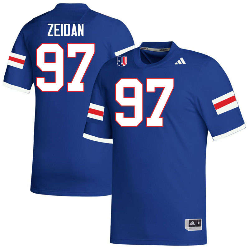 West Georgia Wolves #97 Simon Zeidan College Football Jerseys,Uniforms-Blue